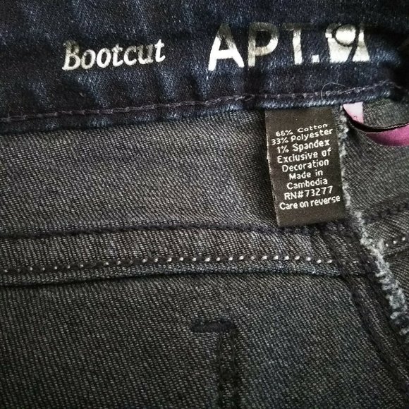 Apt. 9 BootCut Curvy Fit Jeans Size 6 L33 - Picture 3 of 8
